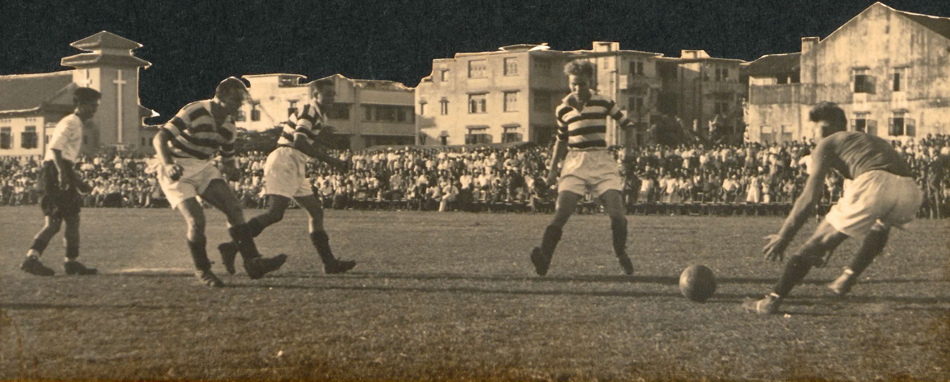Football Match between Rovers and R.E.M.E at Jalan Besar Stadium, 1947